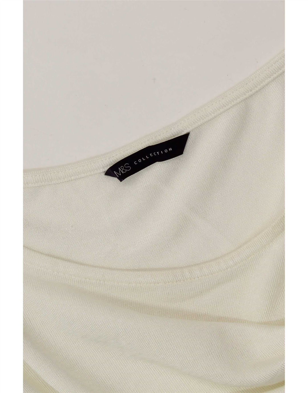 Marks & Spencer Womens Top 3/4 Sleeve UK 18 XL Off White