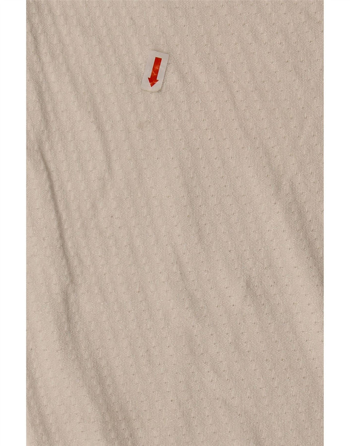 ZARA Mens Crew Neck Jumper Sweater Small Off White Viscose