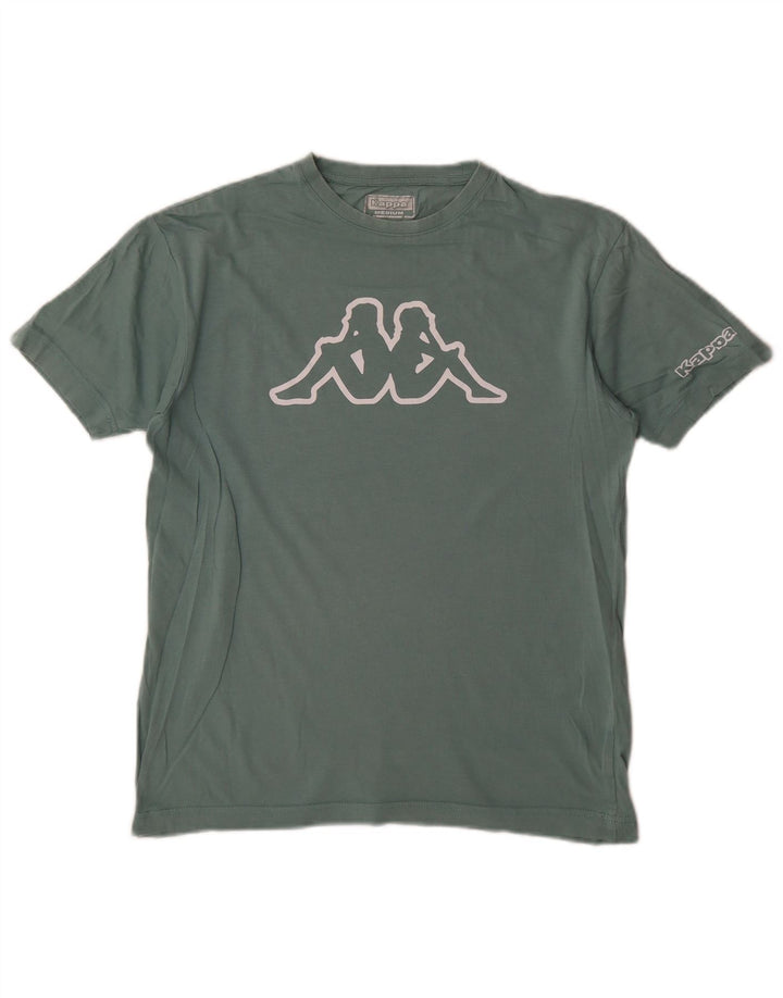 Kappa Womens Graphic T-Shirt Top UK 14 Medium Green