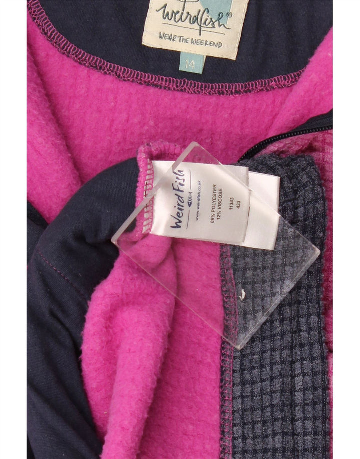 Weird Fish Womens Fleece Jacket UK 14 Large Purple Polyester