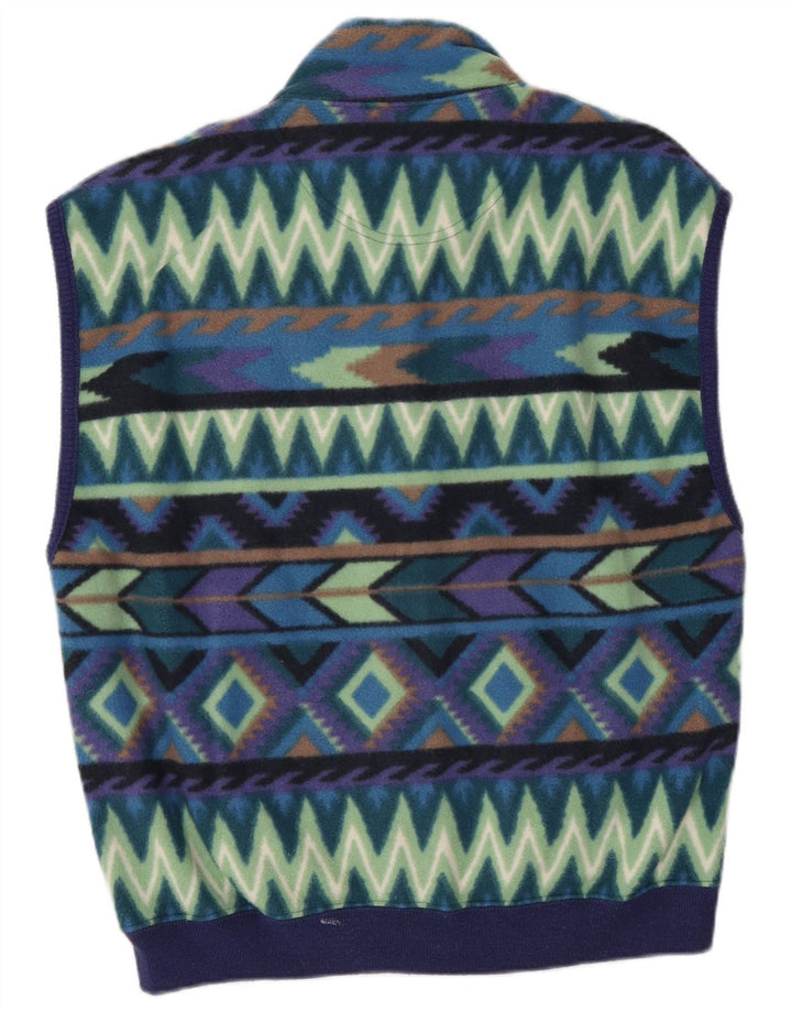 Sevres Mens Fleece Gilet Small Multicoloured Geometric Polyester