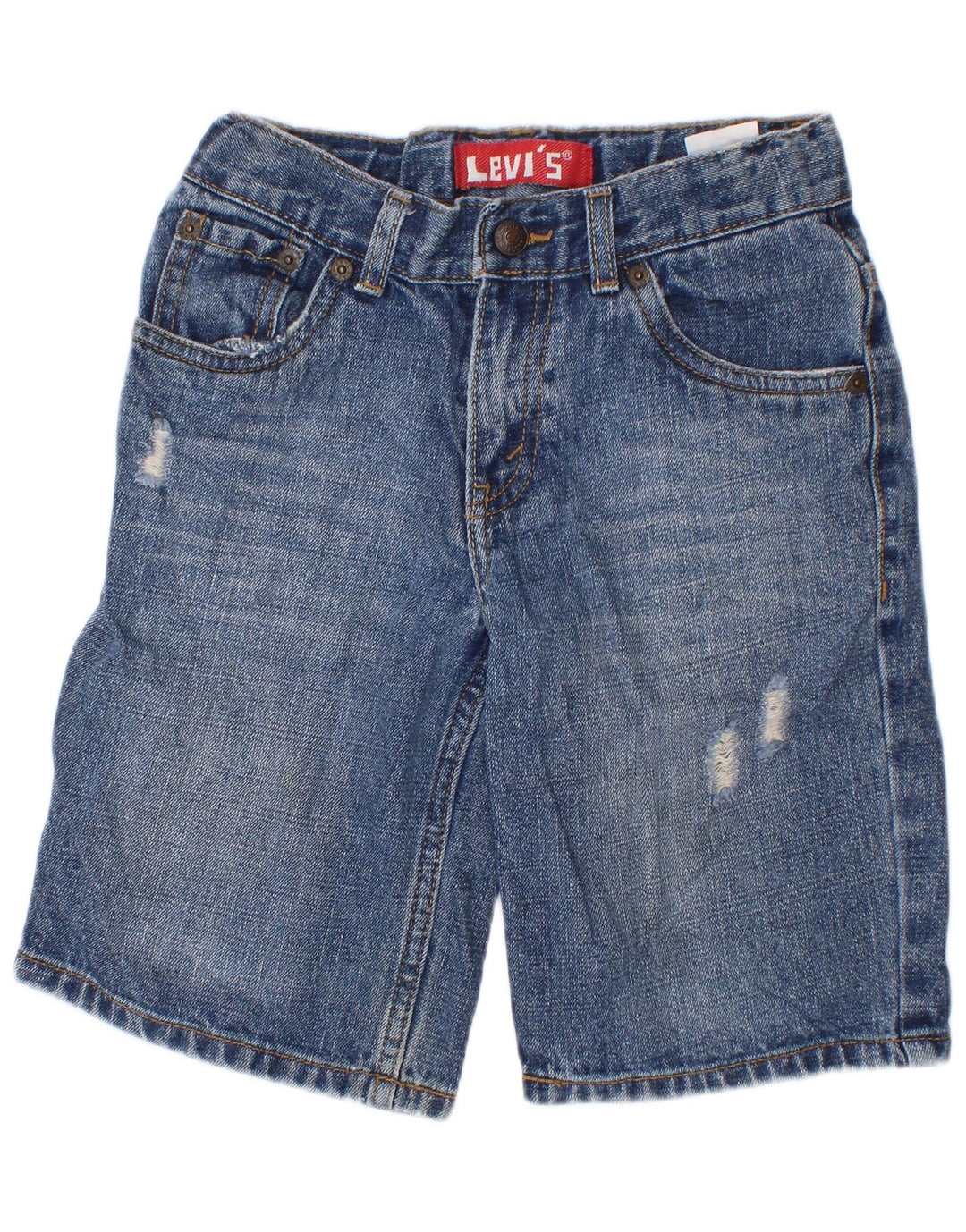 Levi's Boys Denim Shorts 6-7 Years W24 Blue Ramie