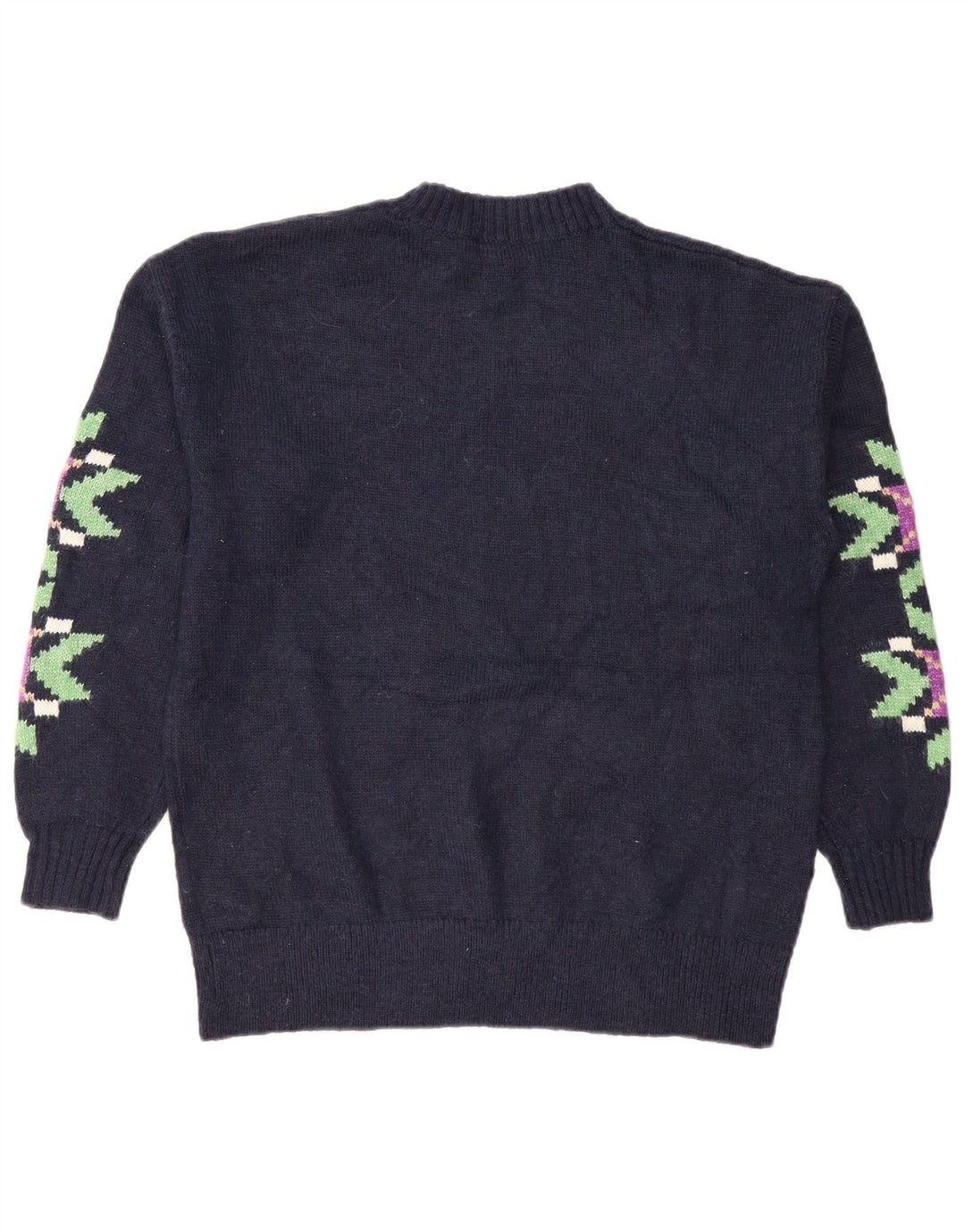 Marks & Spencer Womens Crew Neck Jumper Sweater UK 14 Medium Navy Blue