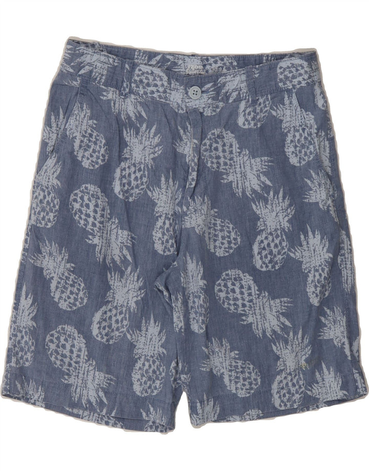 IZOD Mens Salt Water Abstract Pattern Chino Shorts W30 Medium Blue Cotton Vintage Izod and Second-Hand Izod from Messina Hembry 