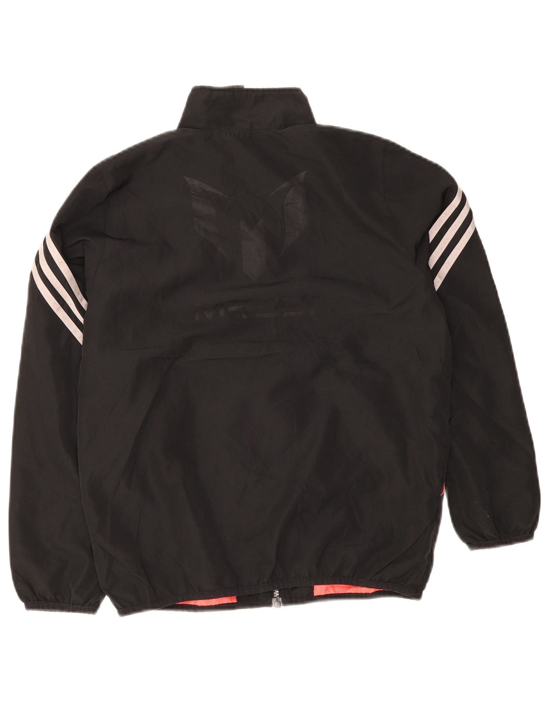 Adidas Boys Tracksuit Top Jacket 11-12 Years Black Polyester