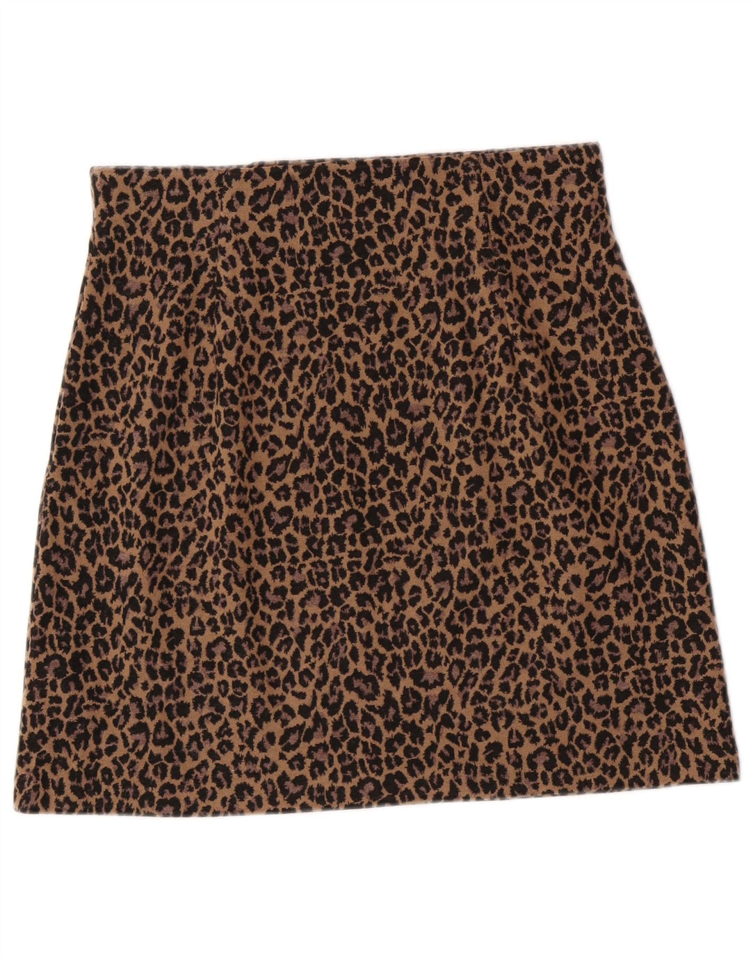Marks & Spencer Womens Mini Skirt UK 12 Medium W30 Brown Leopard