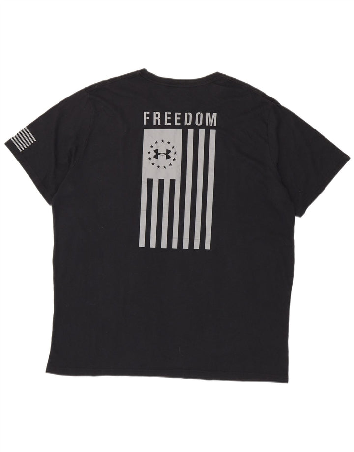 UNDER ARMOUR Mens Heat Gear Graphic T-Shirt Top 3XL Black