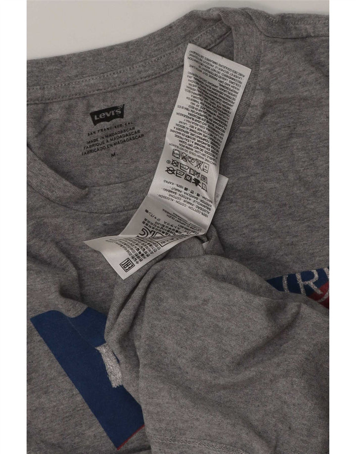 Levi's Mens Graphic T-Shirt Top Medium Grey Cotton