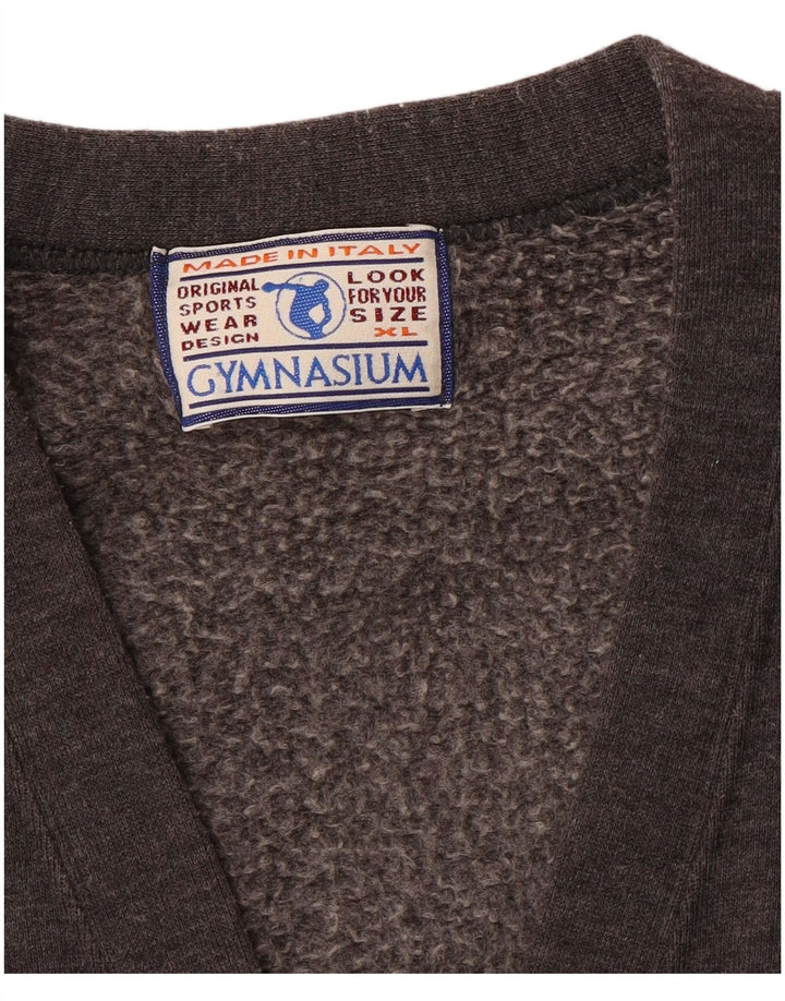 GYMNASIUM Mens Cardigan Sweater XL Grey