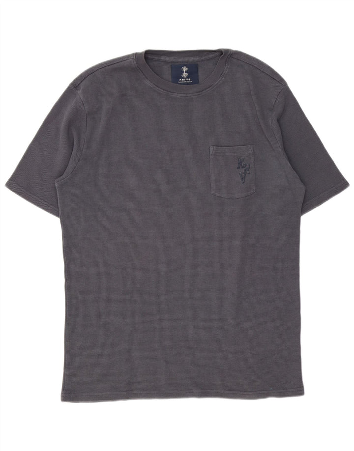 Nerve Mens Graphic T-Shirt Top 2XL Grey Cotton