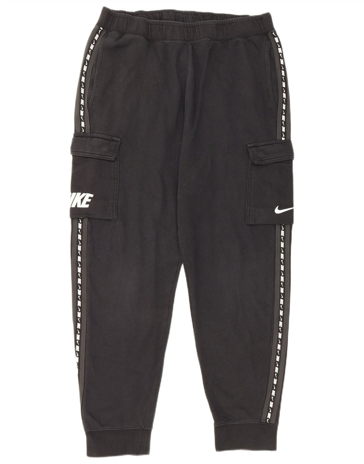 Nike Mens Graphic Cargo Tracksuit Trousers Joggers Medium  Black Cotton