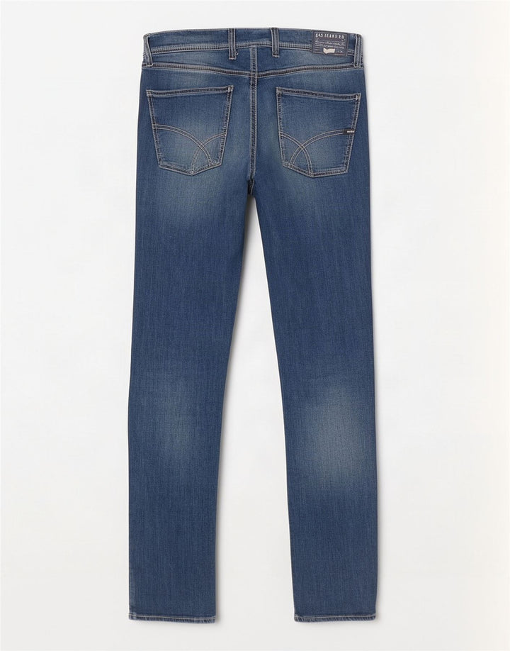 Gas Mens Slim Jeans W32 L34 Blue Cotton