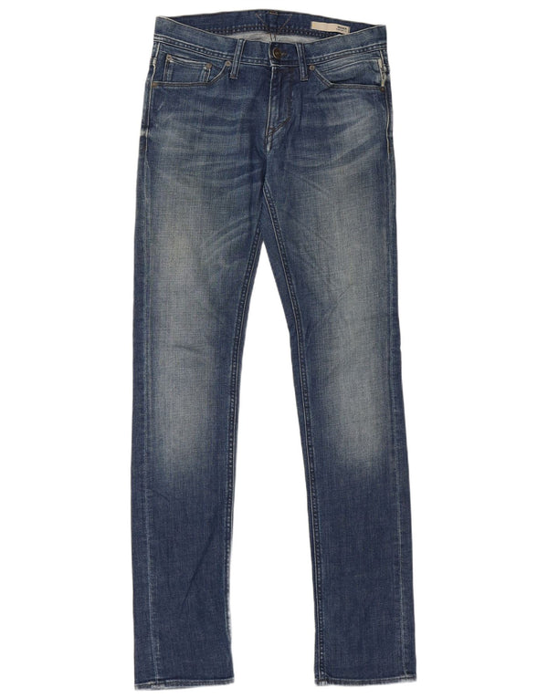 Meltin' Pot Mens Maner Super Slim Jeans W30 L34 Blue Cotton