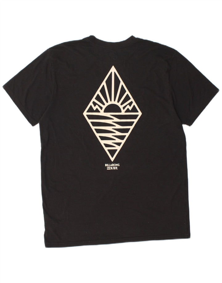 BILLABONG Mens Recycler Graphic T-Shirt Top Large Black Polyester