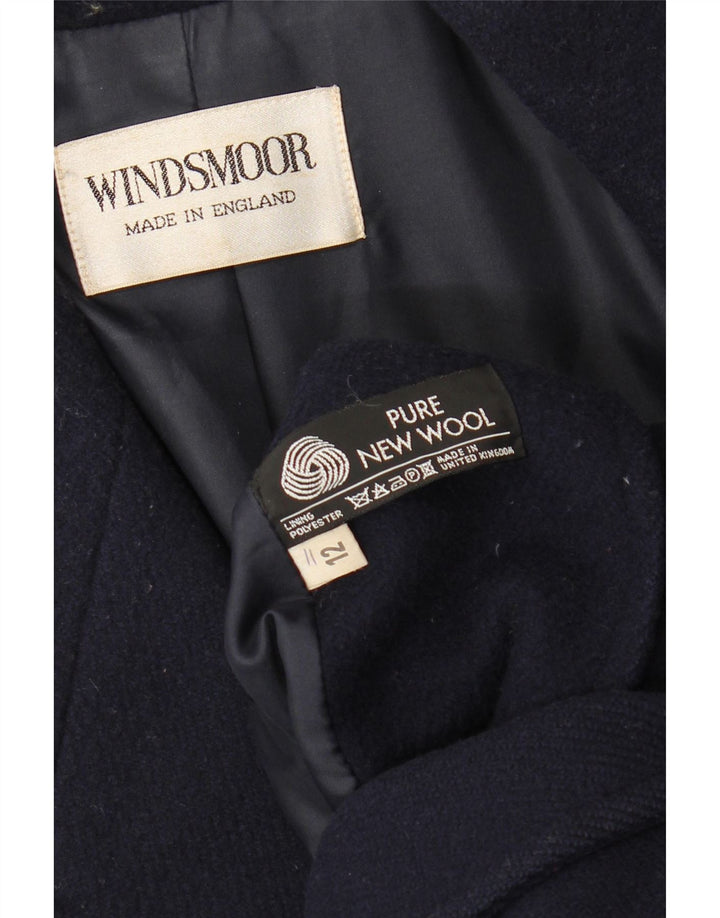 WINDSMOOR Womens Oversized Double Breasted Coat UK 12 Medium Navy Blue
