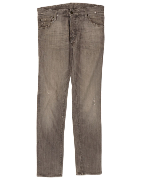 Dsquared2 Mens Distressed Skinny Jeans IT 46 Small W32 L32 Grey Spotted