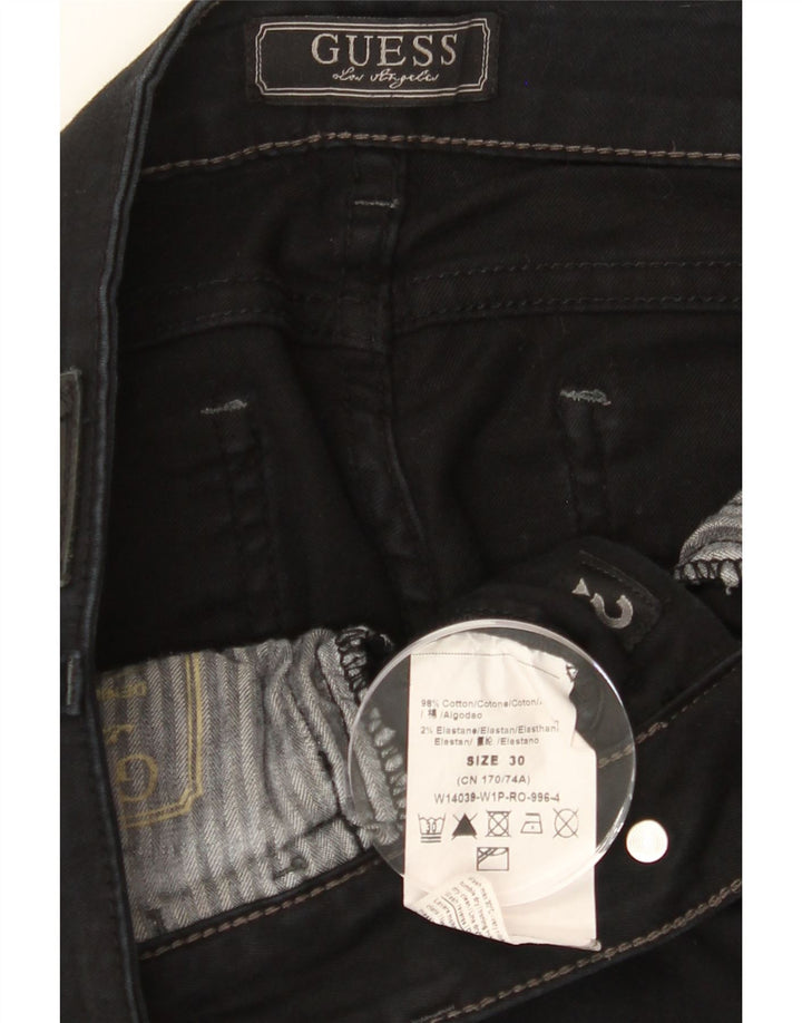 GUESS Womens Straight Jeans W30 L33 Black Cotton Vintage Guess and Second-Hand Guess from Messina Hembry 