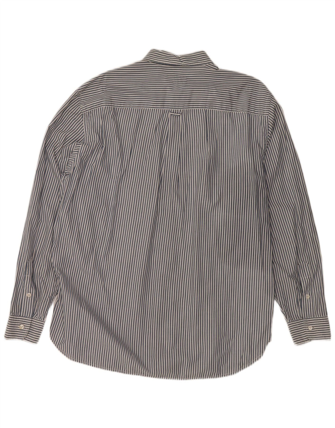 HENRY COTTONS Mens Shirt Size 43 XL Navy Blue Pinstripe Cotton