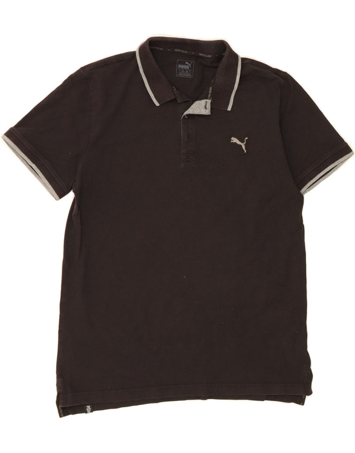 PUMA Mens Polo Shirt Large Black Cotton Vintage Puma and Second-Hand Puma from Messina Hembry 