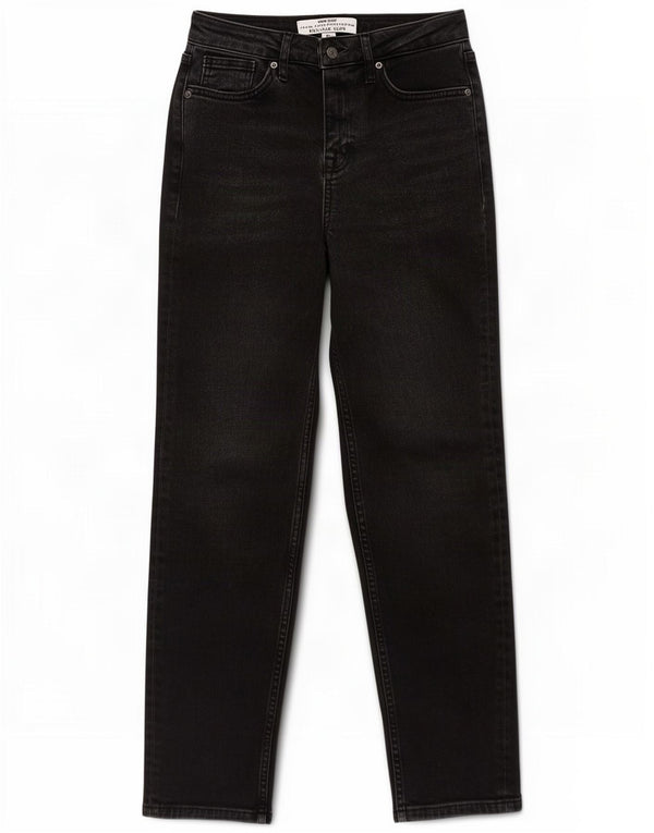 White Stuff Womens Relaxed Slim Jeans UK 8 Small W26 L28 Black Cotton