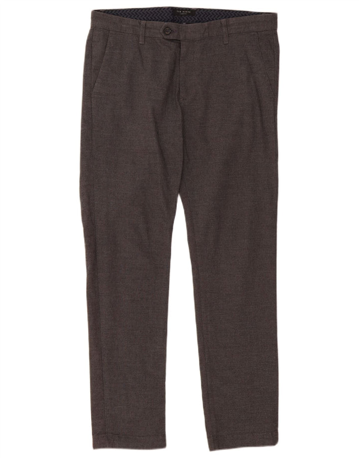 Ted Baker Mens Slim Suit Trousers W34 L31 Grey