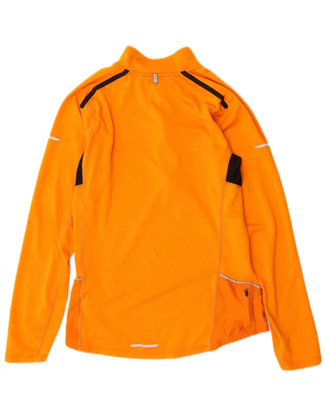 Nike Mens Dri Fit Zip Neck Pullover Tracksuit Top Medium Orange Colourblock