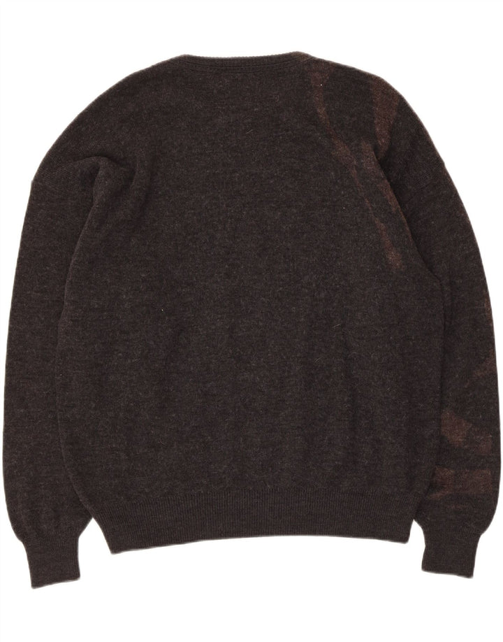 Croft & Barrow Mens Crew Neck Jumper Sweater Large Grey Argyle/Diamond
