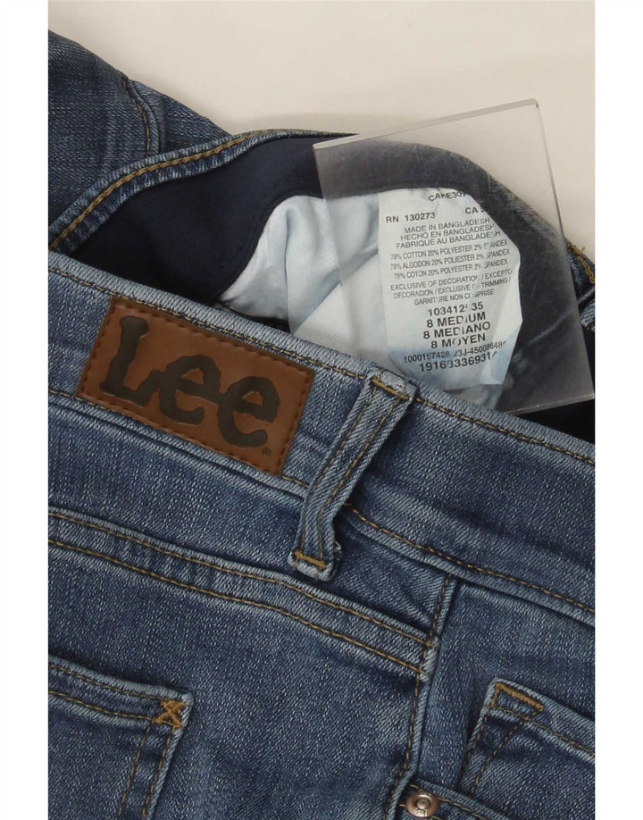 Lee Womens Mid Rise Regular Fit Straight Jeans US 8 Medium W30 L30 Blue