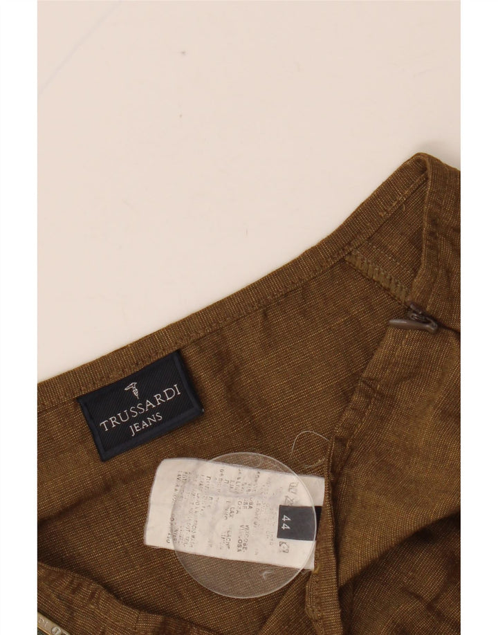 TRUSSARDI Womens A-Line Skirt IT 44 Medium W29  Brown Viscose