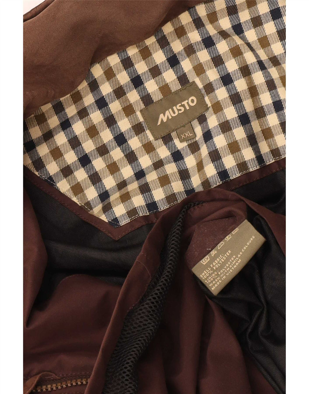 Musto Mens Windbreaker Coat UK 44 2XL Brown Polyester