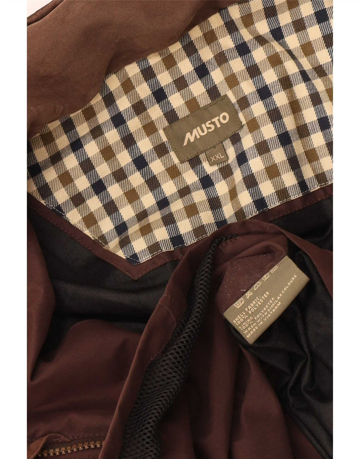 Musto Mens Windbreaker Coat UK 44 2XL Brown Polyester