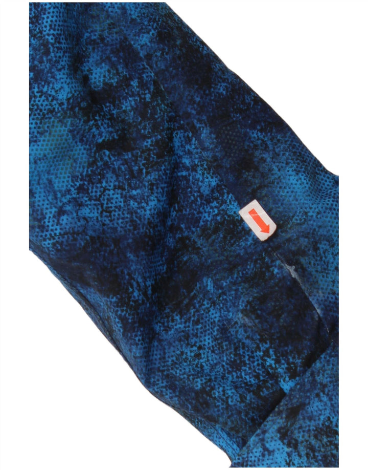 CHIEMSEE Mens Hooded Windbreaker Jacket UK 38 Medium Blue Tie Dye