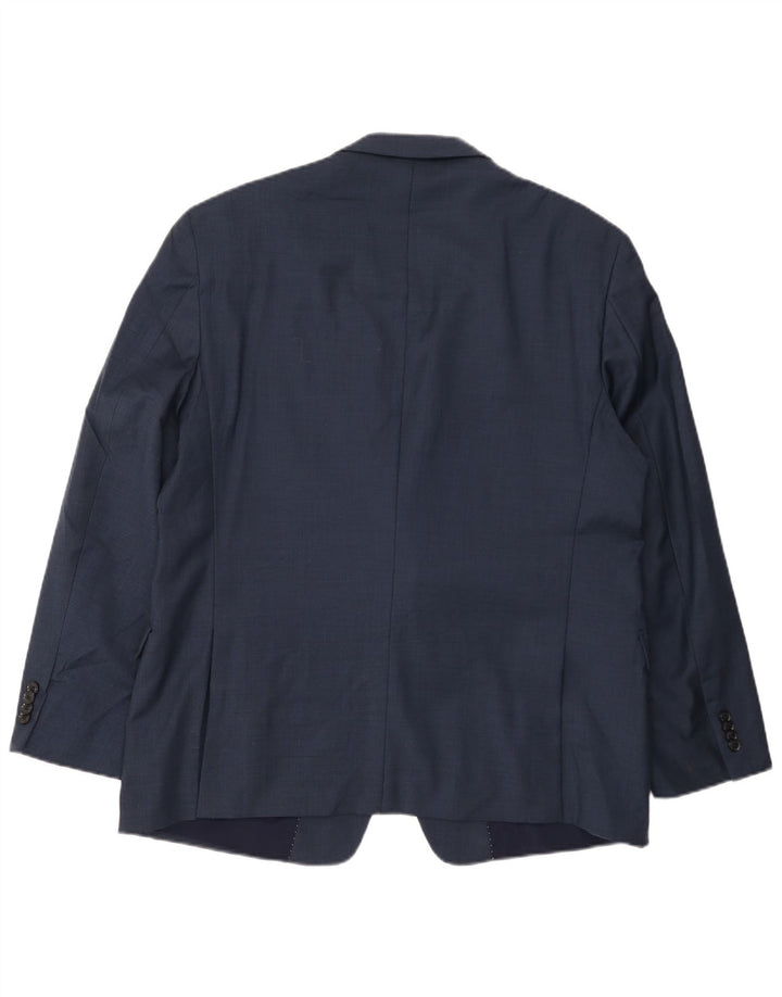 Tommy Hilfiger Mens 2 Button Blazer Jacket UK 46 3XL Navy Blue Wool