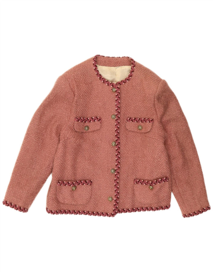 Vintage Womens 5 Button Blazer Jacket UK 14 Medium Red