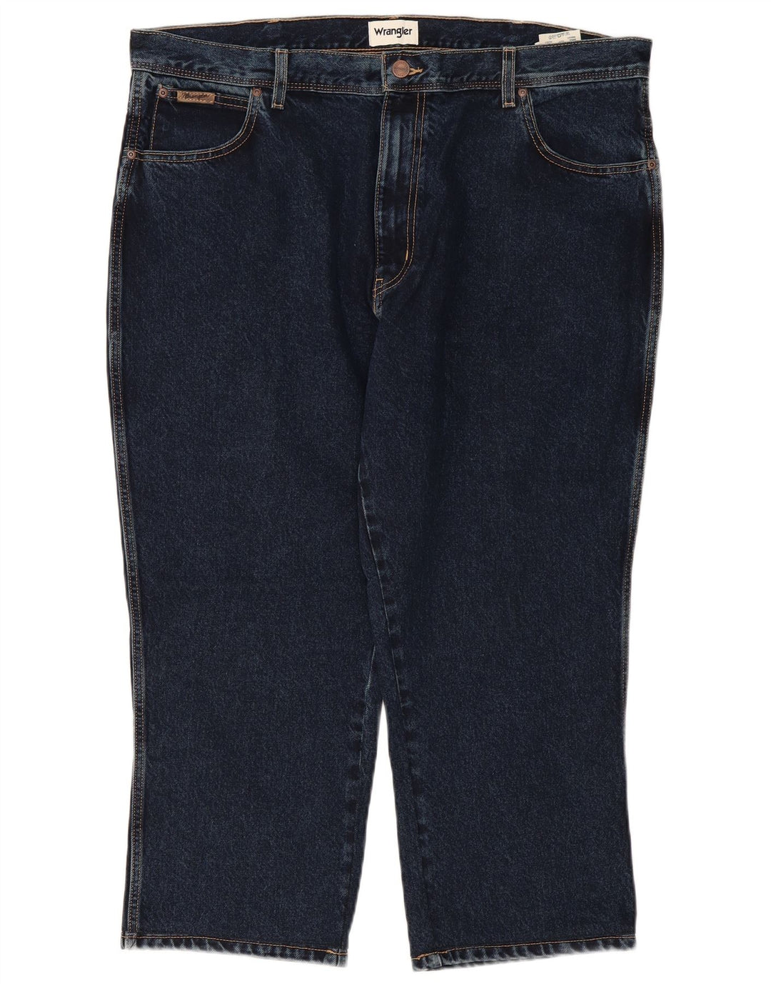 WRANGLER Mens Texas Capri Straight Jeans W42 L24 Navy Blue Cotton