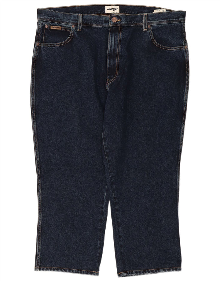 WRANGLER Mens Texas Capri Straight Jeans W42 L24 Navy Blue Cotton