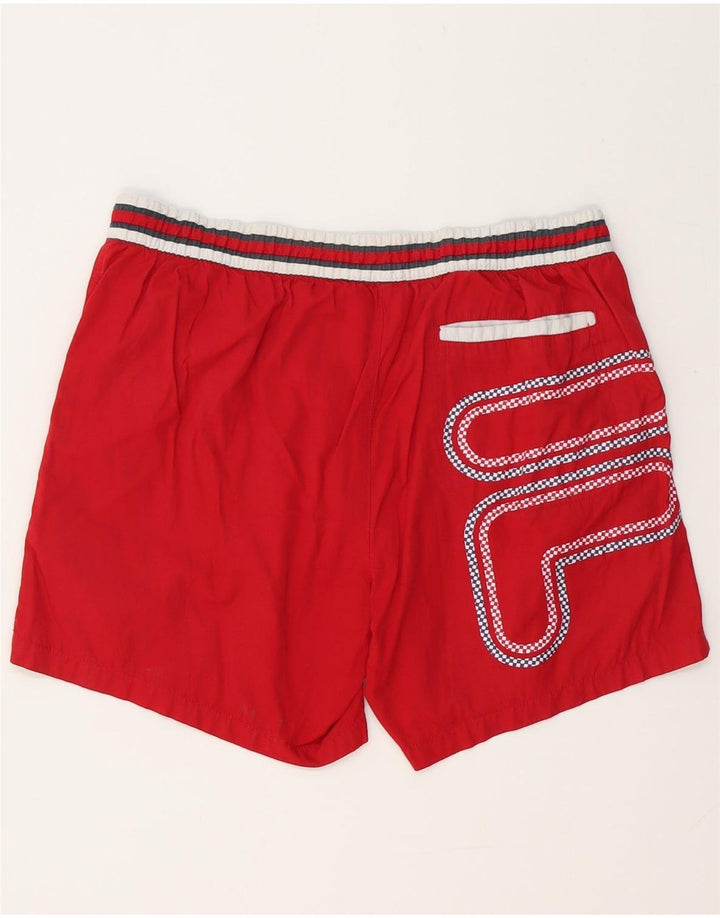 FILA Womens Graphic Swimming Shorts UK 18 XL  Red Polyester