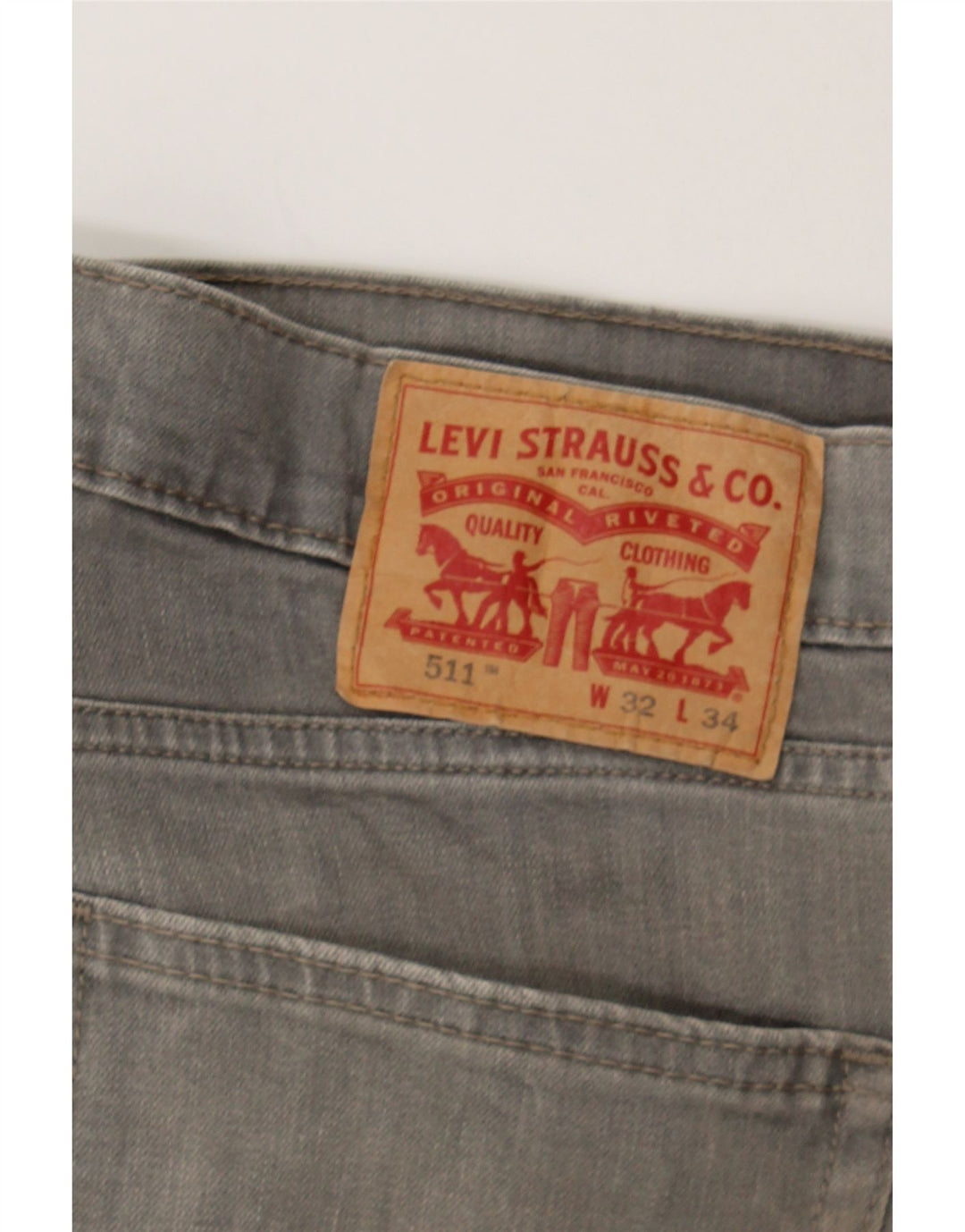 LEVI'S Mens 511 Slim Jeans W32 L34  Grey Cotton Vintage Levi's and Second-Hand Levi's from Messina Hembry 