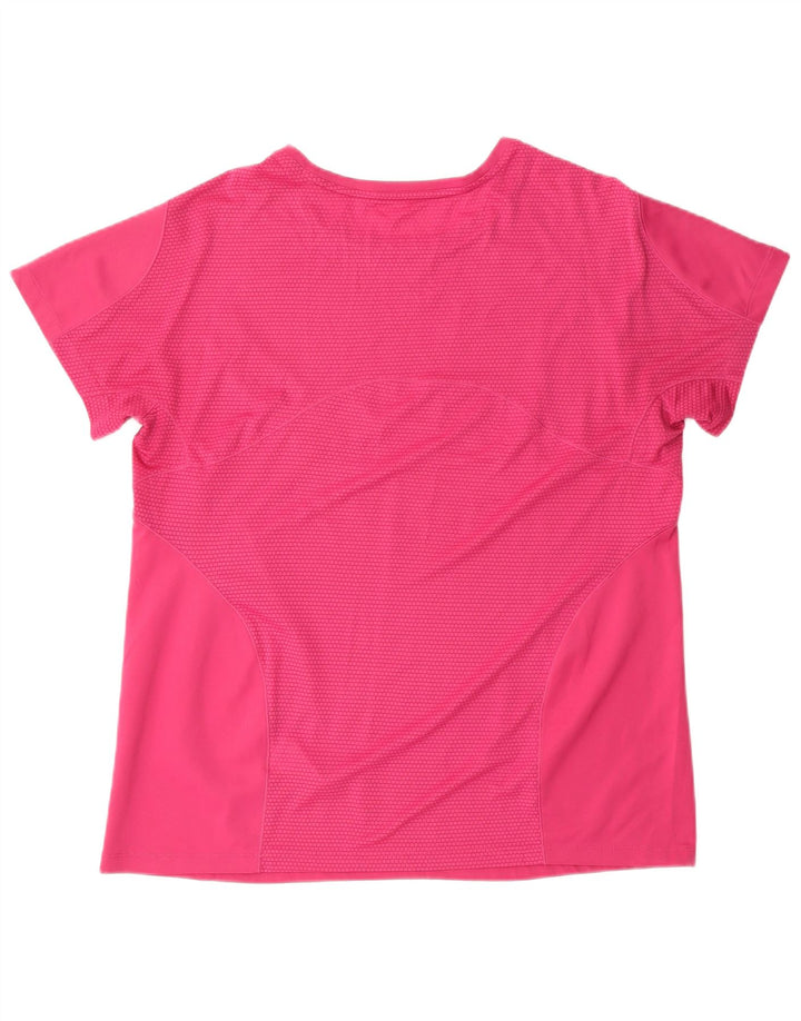Adidas Womens T-Shirt Top UK 18 XL Pink Polyester