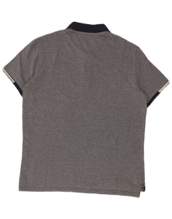 Champion Mens Rugby Polo Shirt Small Navy Blue Colourblock