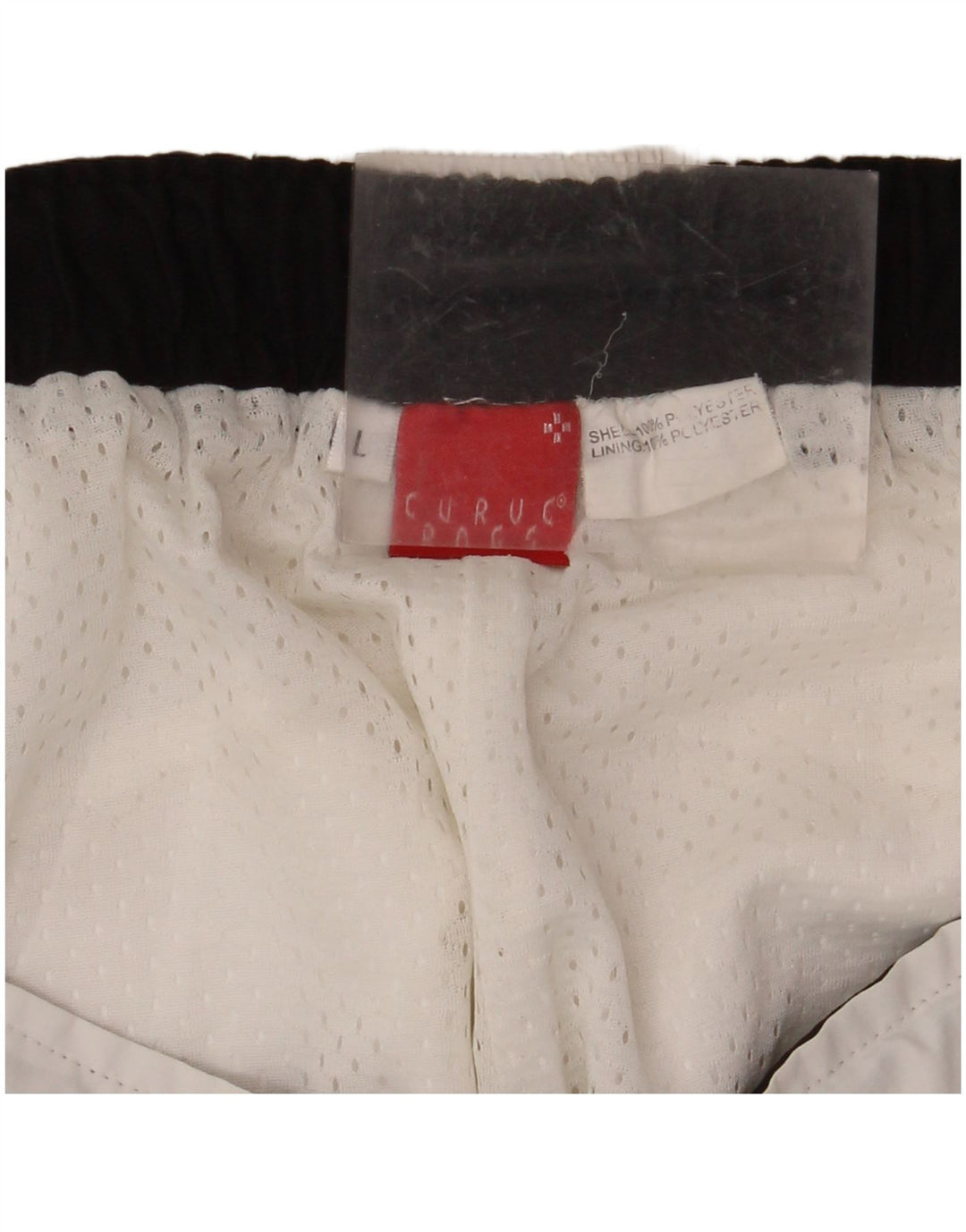 VINTAGE Mens Sport Shorts Large White Polyester