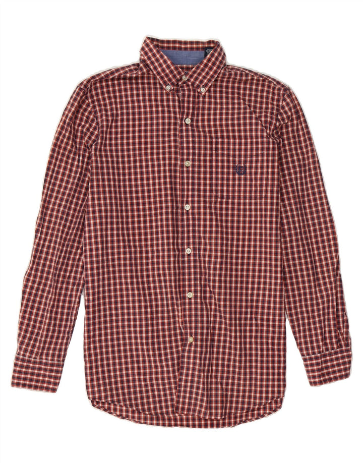 CHAPS Mens Shirt Small Red Check Cotton Vintage Chaps and Second-Hand Chaps from Messina Hembry 