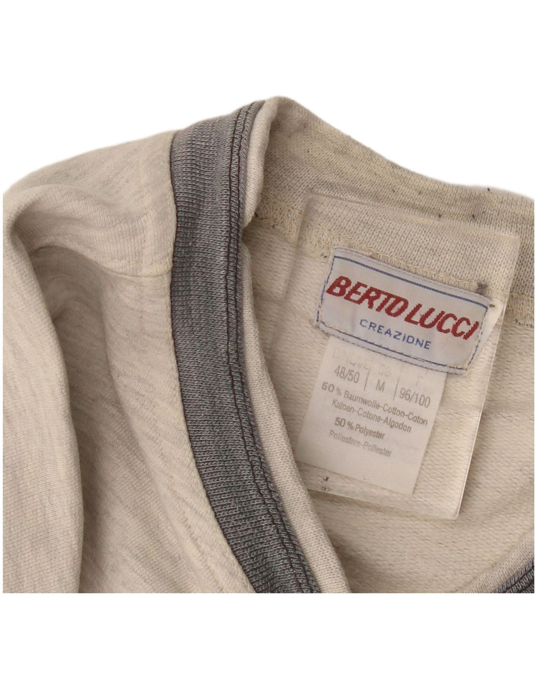 Berto Lucci Mens Princeton Sweatshirt Jumper Medium Grey Colourblock