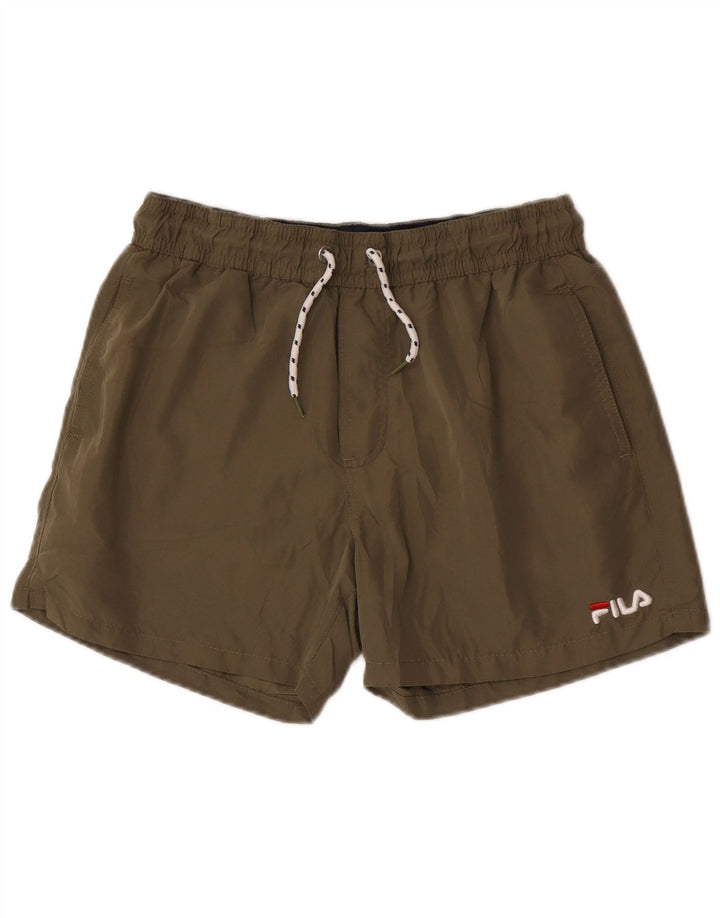 Fila Mens Swimming Shorts Medium  Khaki Polyester