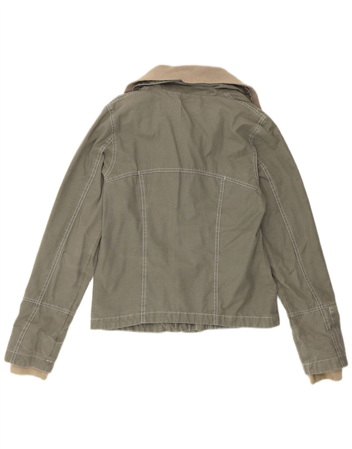 Bench Womens Utility Jacket UK 14 Medium Khaki Cotton