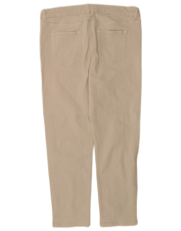 Marks & Spencer Womens Relaxed Fit Slim Jeans UK 14 Large W34 L26 Beige