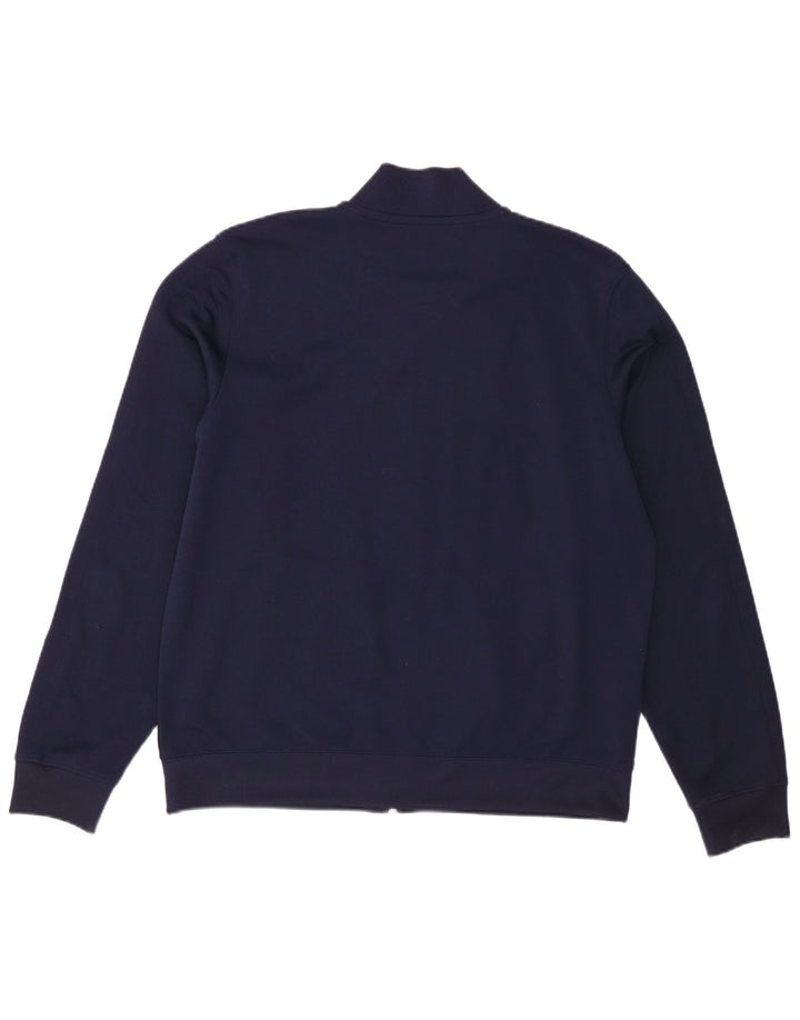 Fred Perry Mens Tracksuit Top Jacket Large Navy Blue Polyester