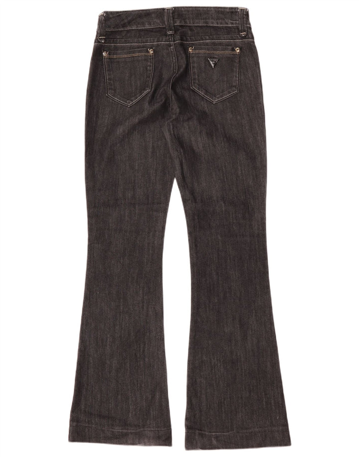 Guess Womens Flared Jeans W29 L32 Black Cotton