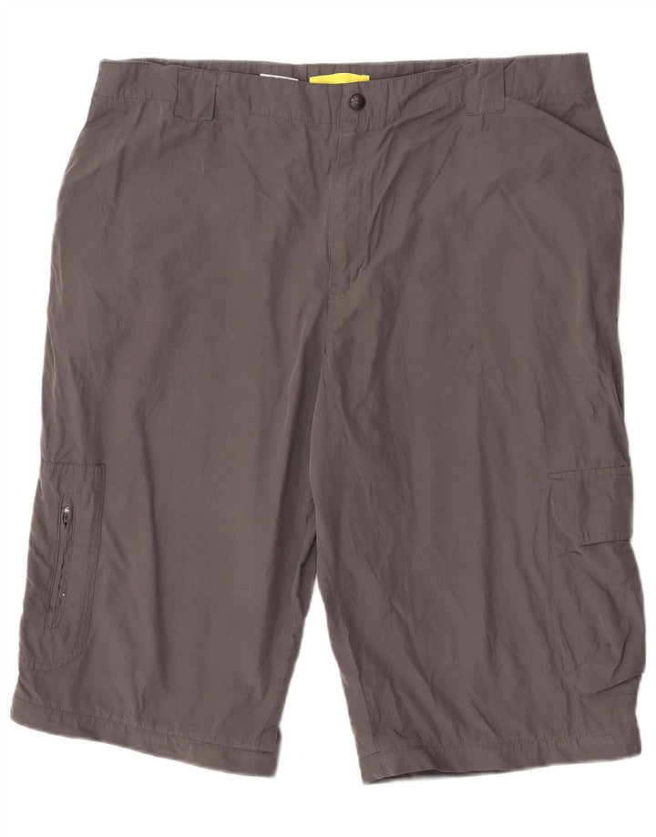 Marks & Spencer Mens Blue Harbour Cargo Shorts W40 XL Grey Polyamide