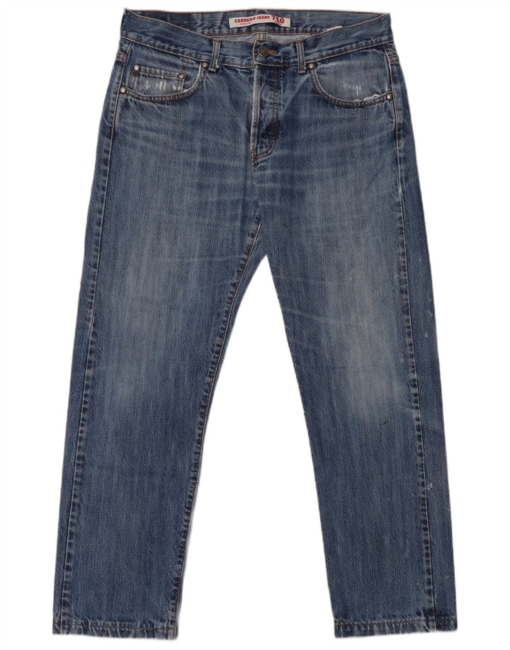 Carrera Mens 710 Regular Straight Jeans W34 L28 Blue Cotton
